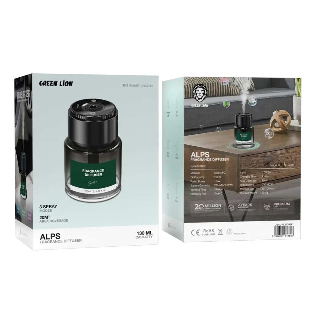 فروشگاه آنلاین نخلینو   - خوشبو کننده هوا آلپ 130 میل گرین لاین Green Lion Alps Fragrance Diffuser  